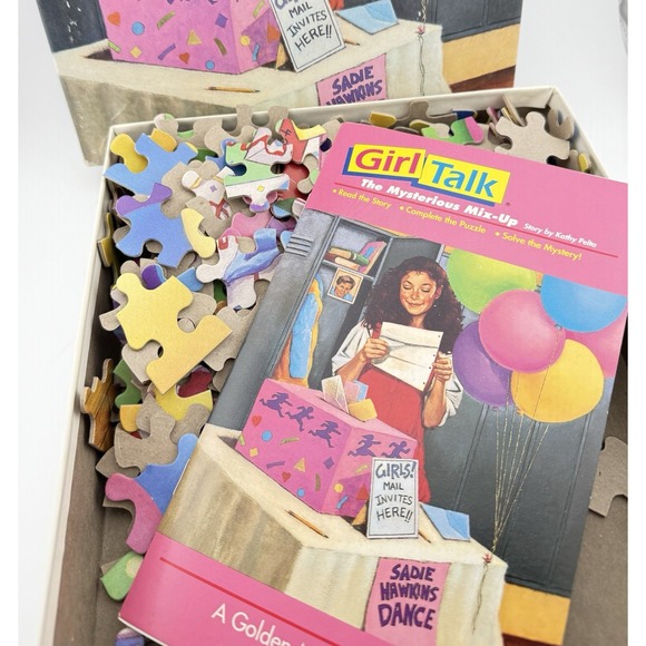 Vintage 90s GIRL TALK Golden Mystery Puzzle Activity 1991 Complete Set Ages 8+ - Picture 3 of 4